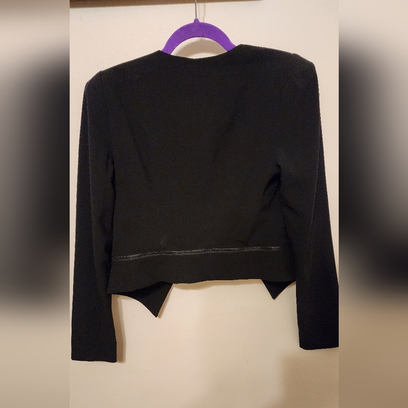 Retro GUESS black zipper bottom blazer S - Picture 3 of 8